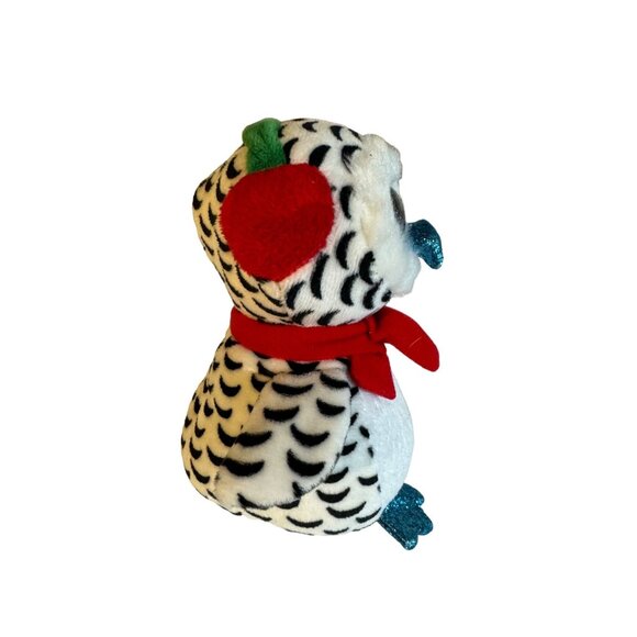 Ty Beanie Boos Nester Snowy Owl Plush Toy Red Scarf Hat 6 in Collectible - Picture 4 of 6